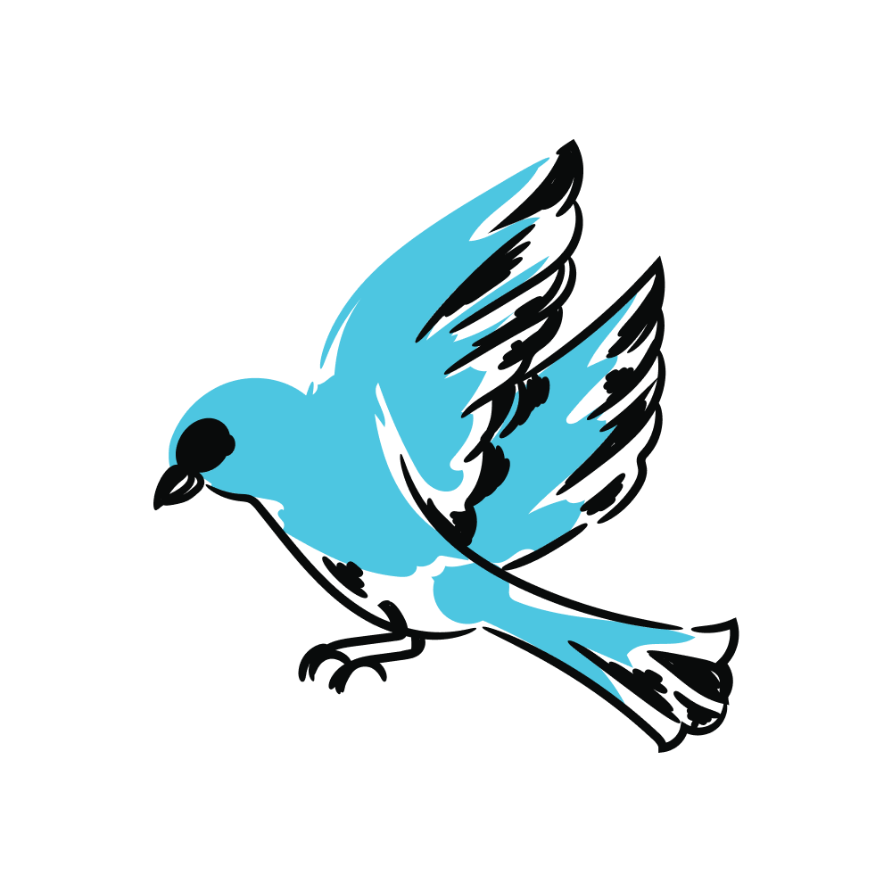 Bird Wings Spread to Left